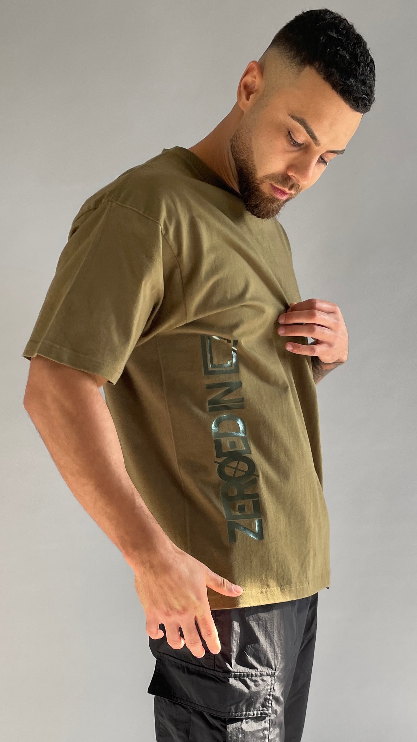 ZEROED IN Olive Tee