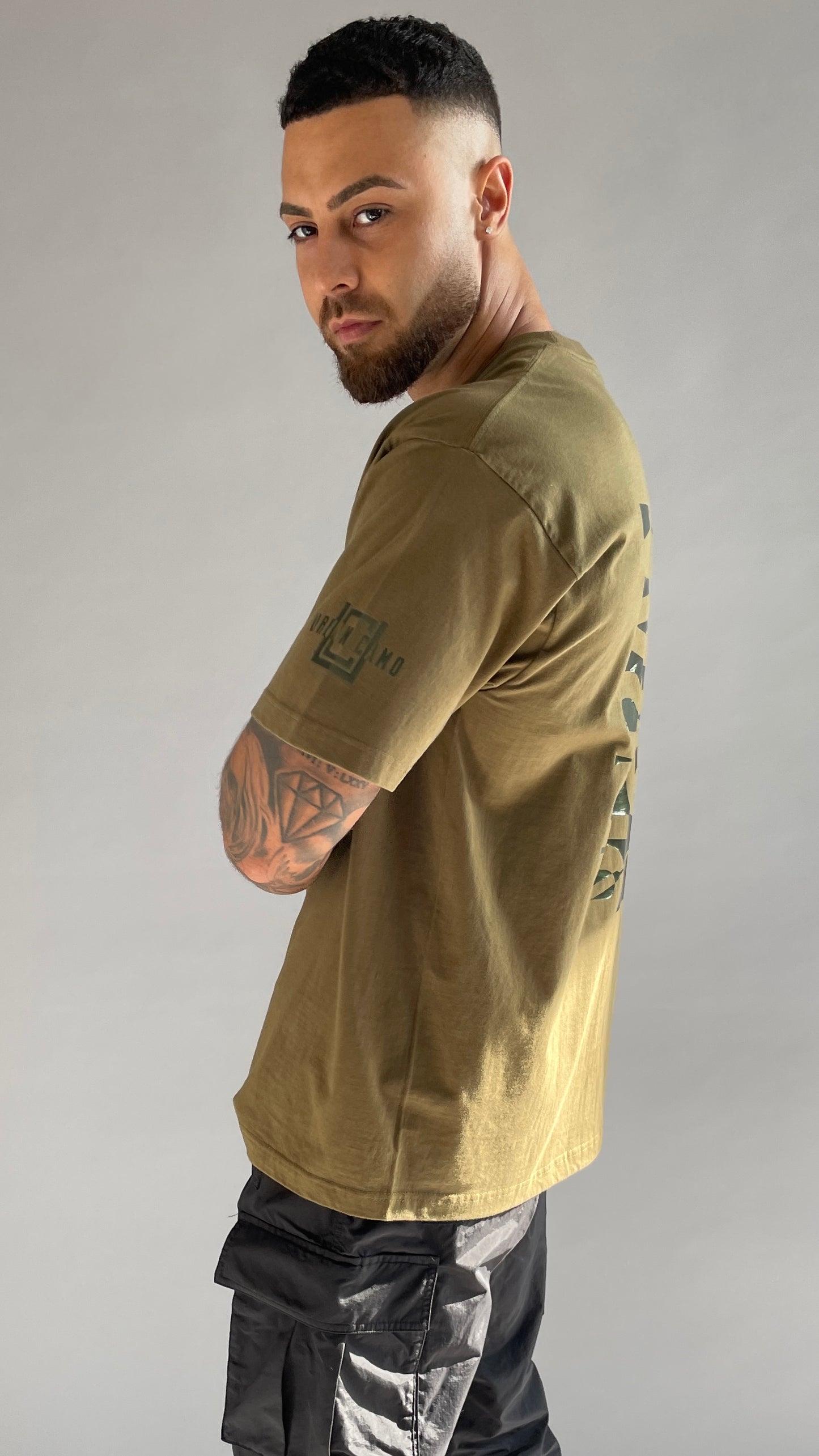 ZEROED IN Olive Tee