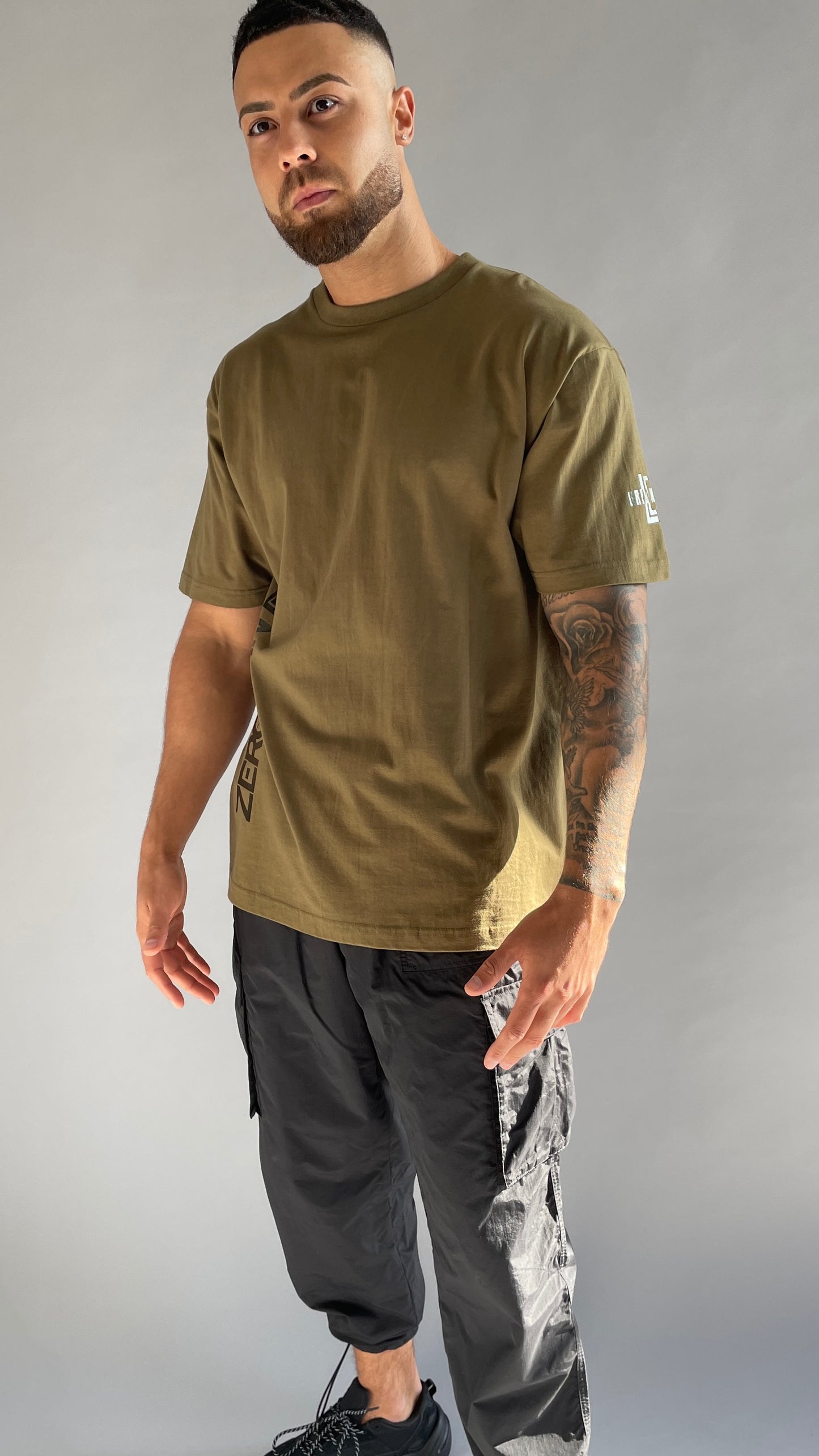 ZEROED IN Olive Tee